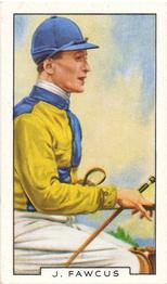 1936 Gallaher Famous Jockeys #14 Jack Fawcus Front
